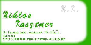 miklos kasztner business card
